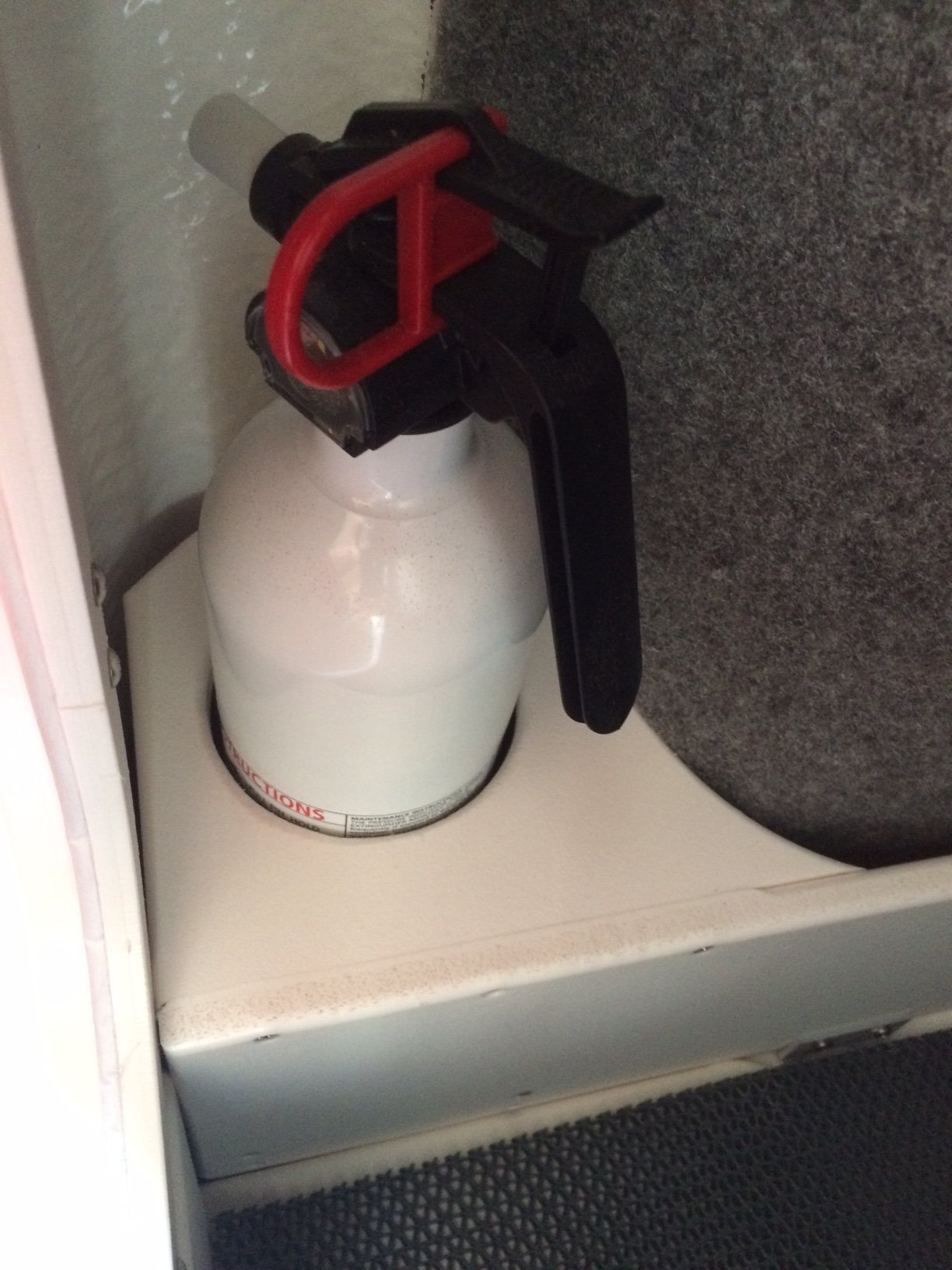 Added fire extinguisher holder.