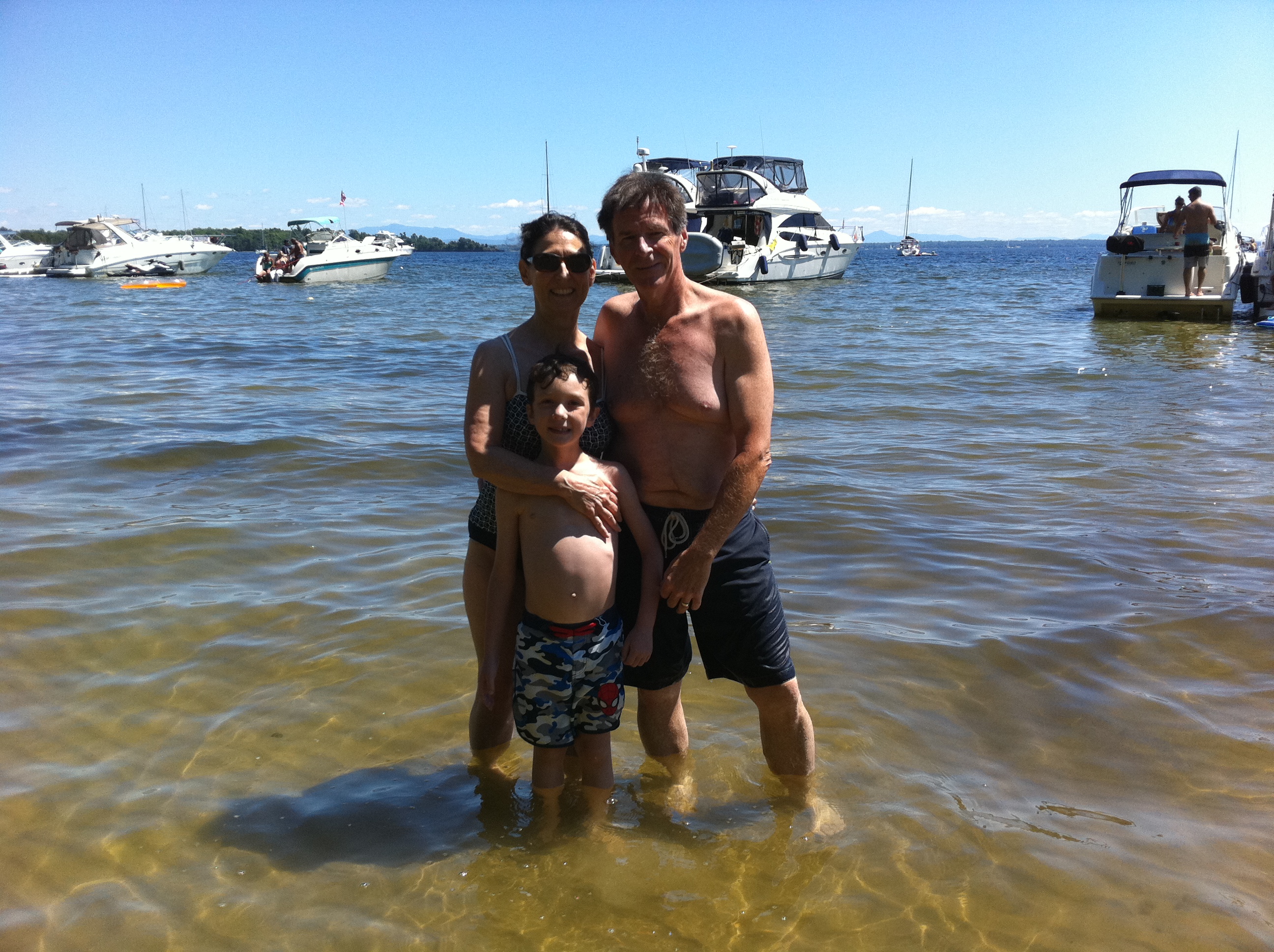 Beautiful sandy beach in the bay at Pointe au Roche State Park, NY....minutes from the Marina