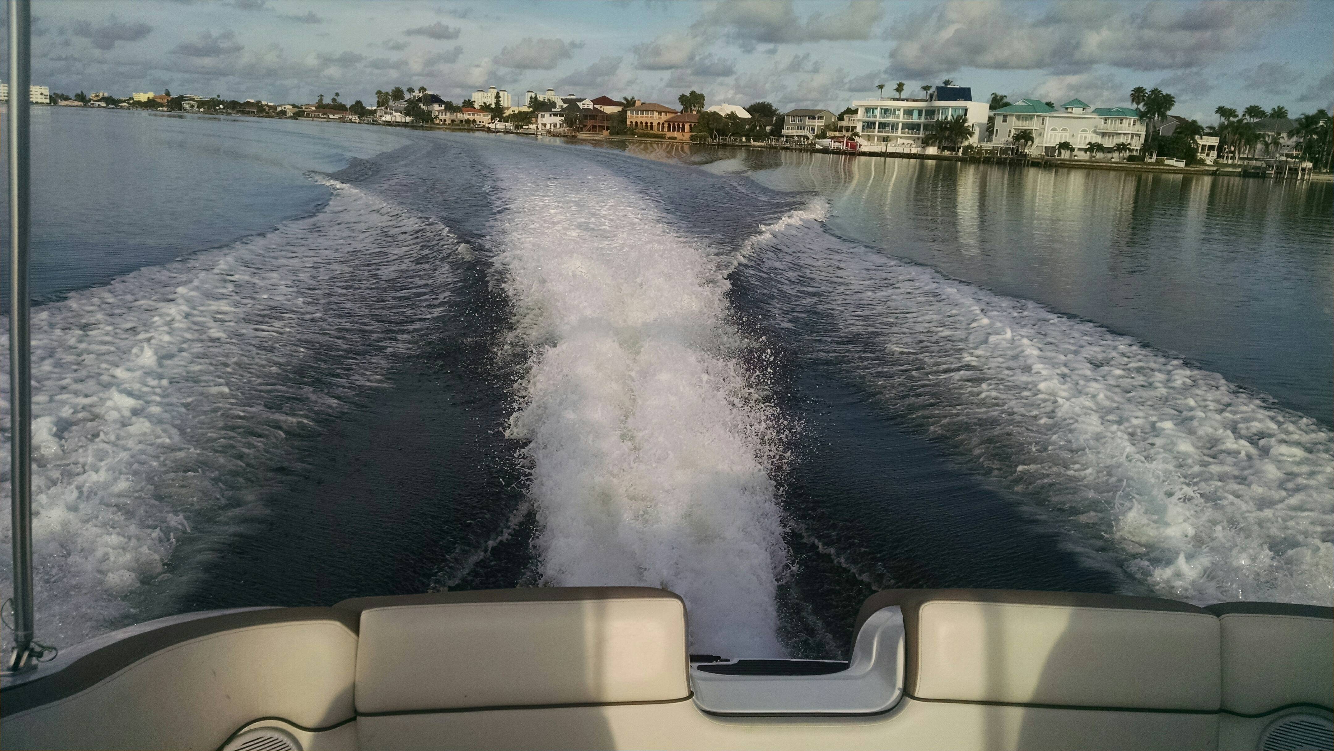 Leaving our home canal for the Gulf of Mexico.