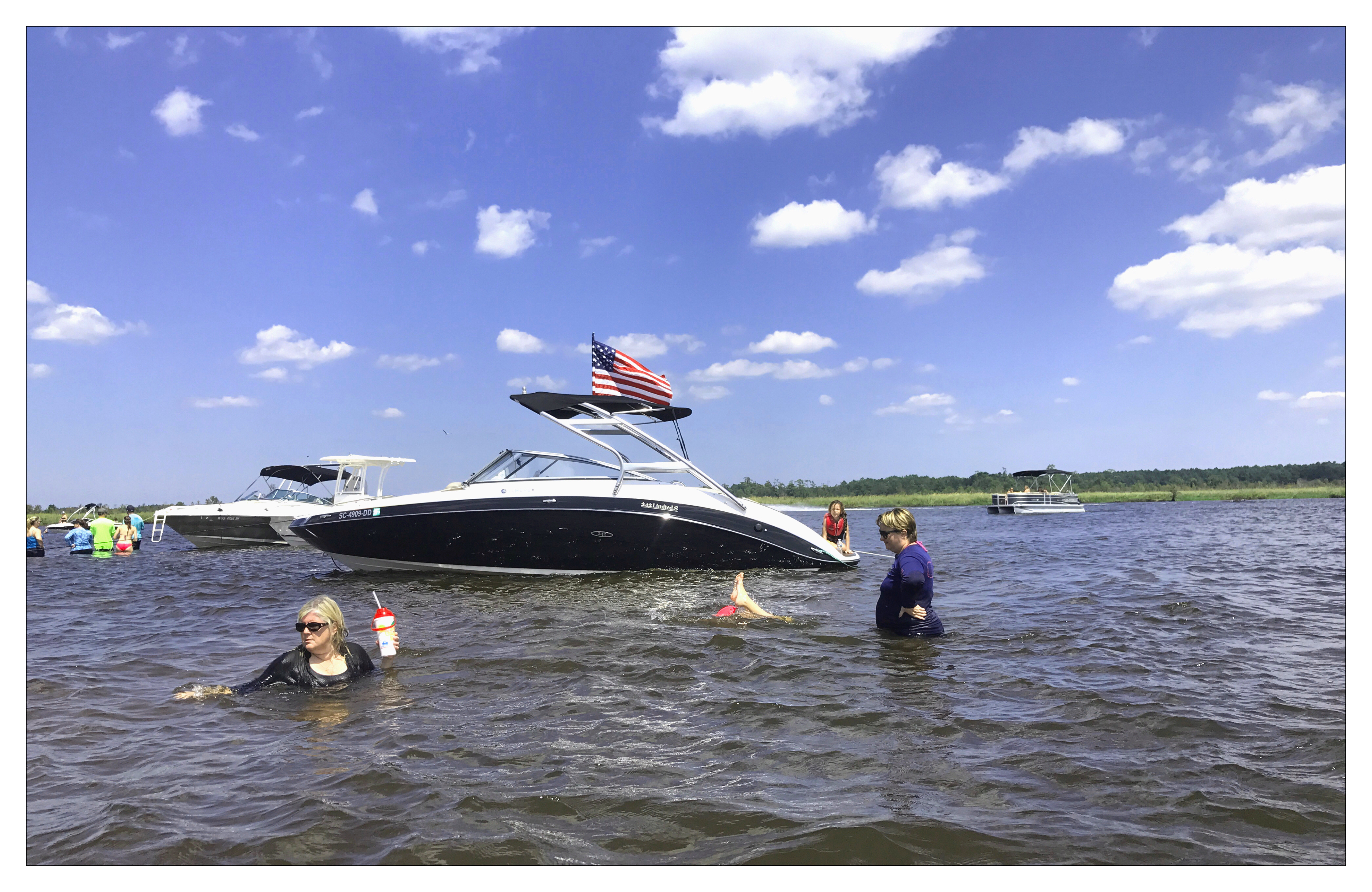 Sandbar on the Cooper River for Labor Dayy.